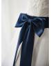 Keyhole Back Lace Tulle Knee Length Wedding Flower Girl Dress